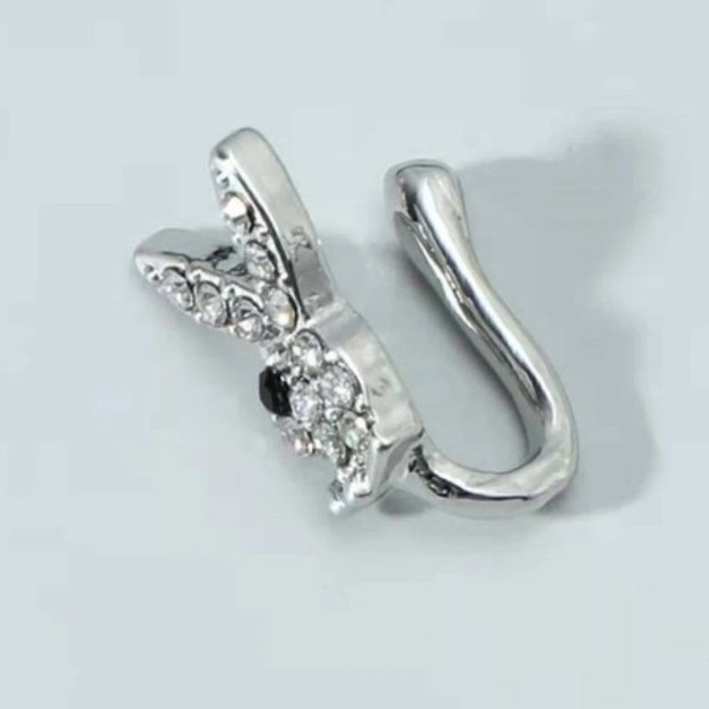 SILVER DIAMOND PLAYBOY NOSE CUFF - Picture 2 of 2